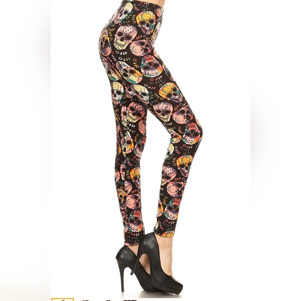 Colorful Skull Leggings